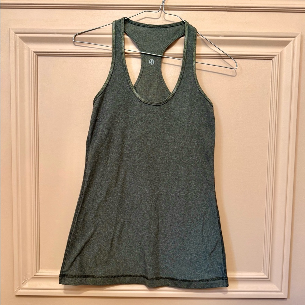 Lululemon Athletica Heathered Green Racerback Tank Top
